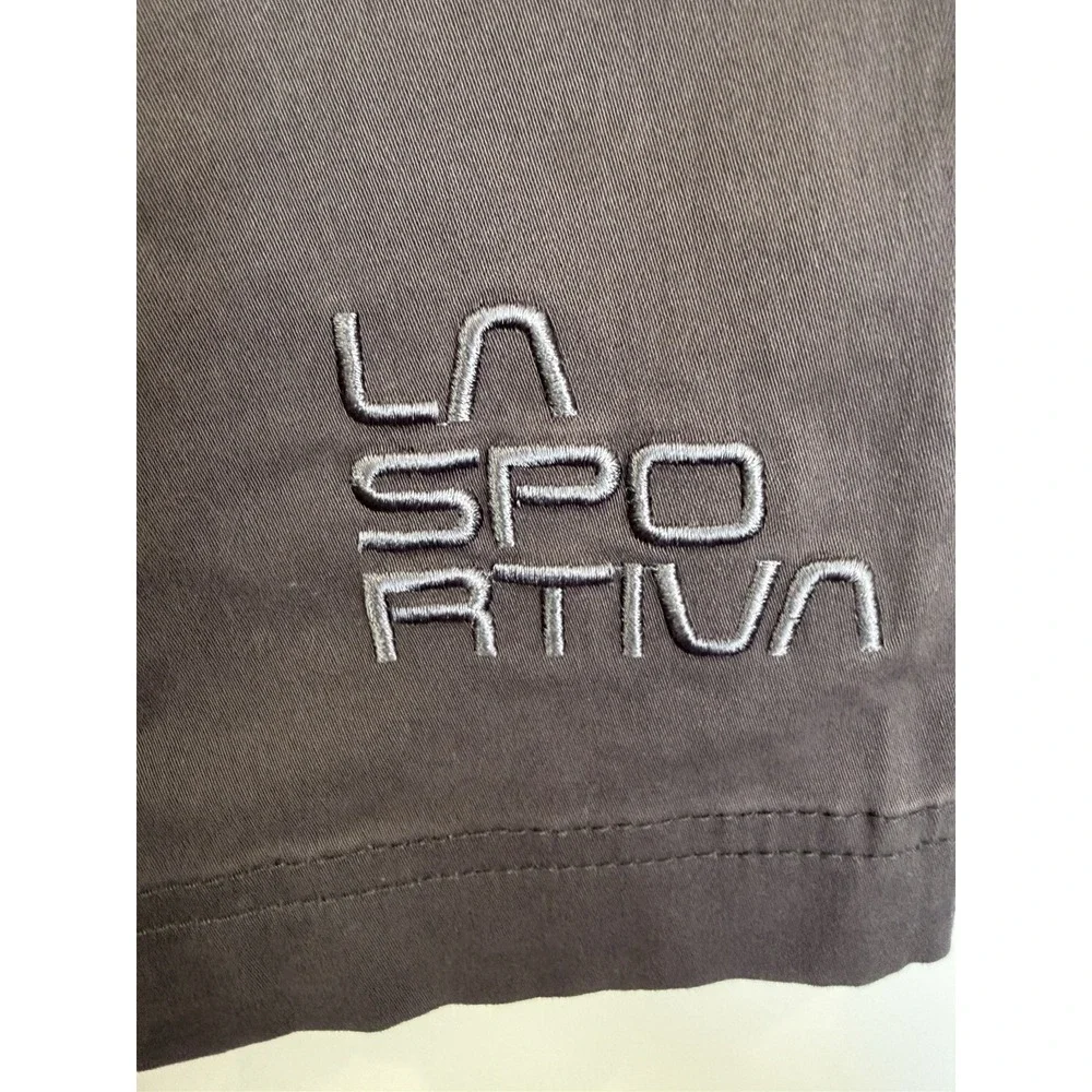 La Sportiva Outdoor Climb Shorts Men's Gray Logo Waistband Casual Hiking S Italy